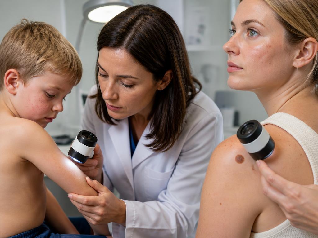 Dermatologické vyšetření pro každé věkové období: Na co se zaměřit u dětí a dospělých